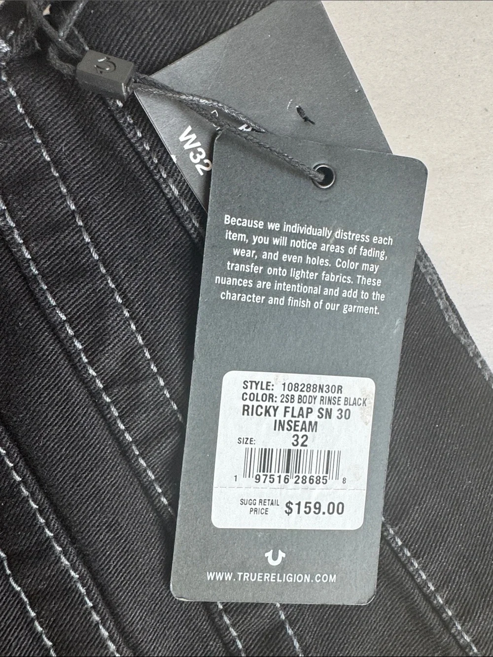 True Religion black flap